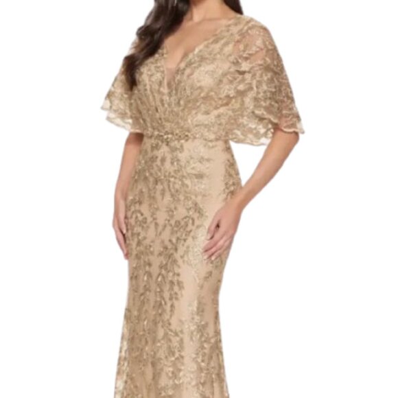 Montage by Mon Cheri Dresses & Skirts - NWT Montage by Mon Cheri M856 Embroidered Mother of the Bride Dress Gold Size 10